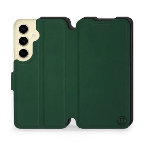 Etui Soft Touch do Samsung Galaxy S24 - wzór Miejska zieleń z czernią