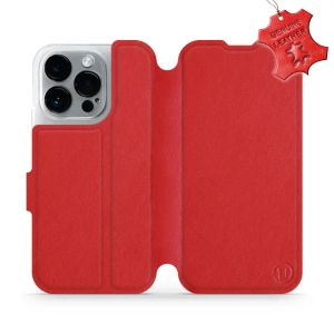 Phone Case Apple iPhone 14 Pro - Design Red Leather
