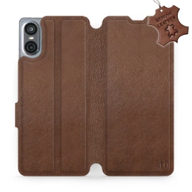Phone Case Sony Xperia 10 VI - Design Brown Leather