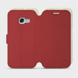 Phone Case Samsung Galaxy A3 2017 - Design Dark Red with Platinum