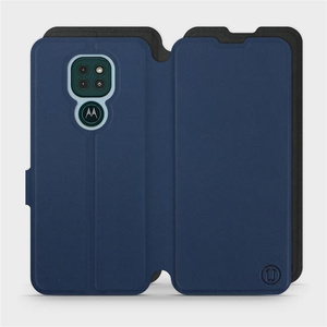 Etui Soft Touch do Motorola Moto G9 Play - wzór Głęboki granat z czernią