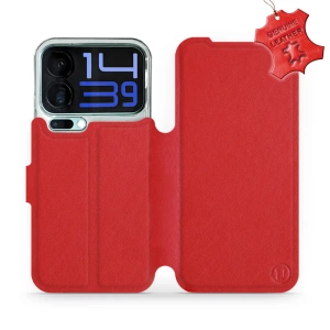 Phone Case Xiaomi 17 Pro Max - Design Red Leather
