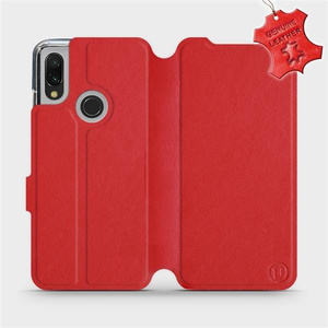 Phone Case Xiaomi Redmi 7 - Design Red Leather