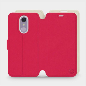 Phone Case LG Q7 - Design Red with Platinum