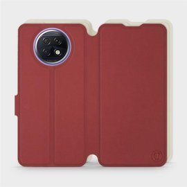 Phone Case Xiaomi Redmi Note 9T - Design Dark Red with Platinum