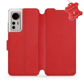 Phone Case Xiaomi 12 - Design Red Leather