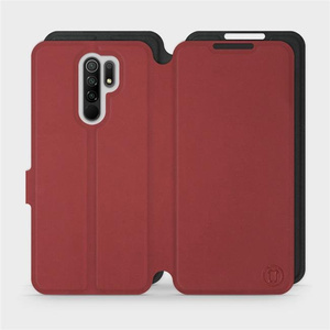 Phone Case Xiaomi Redmi 9 - Design Dark Red with Black
