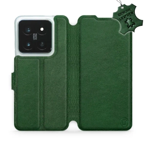 Phone Case Xiaomi 14 Pro - Design Green Leather