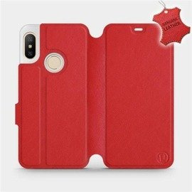Phone Case Xiaomi Mi A2 Lite - Design Red Leather