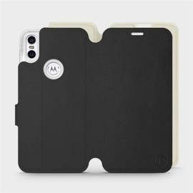 Phone Case Motorola One - Design Black with Platinum