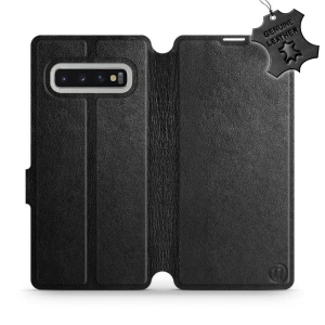 Phone Case Samsung Galaxy S10 Plus - Design Black Leather