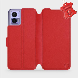 Phone Case Motorola Edge 30 Neo - Design Red Leather
