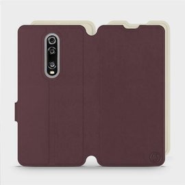 Phone Case Xiaomi Mi 9T - Design Burgundy with Platinum