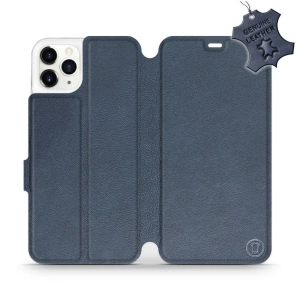 Phone Case Apple iPhone 11 Pro Max - Design Blue Leather