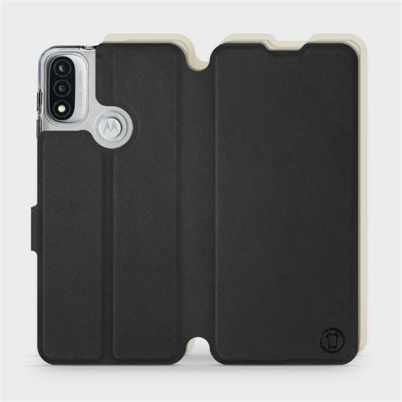 Phone Case Motorola Moto E20 - Design Black with Platinum