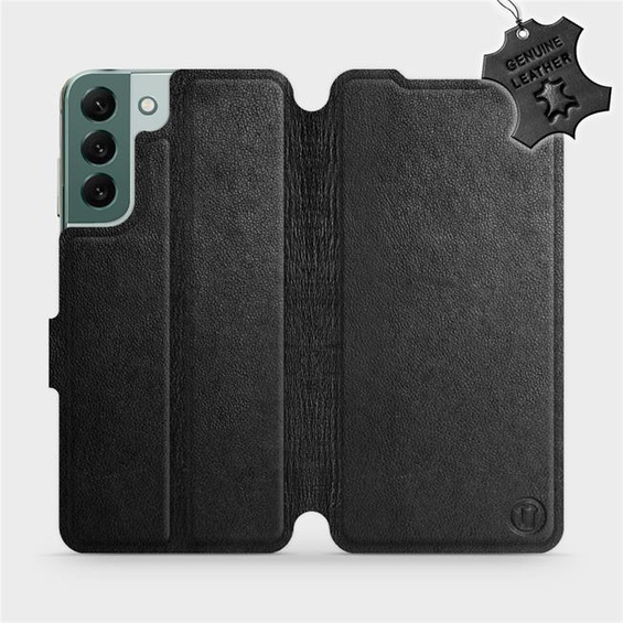 Phone Case Samsung Galaxy S22 Plus - Design Black Leather