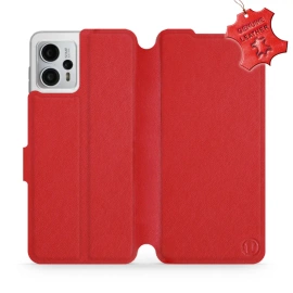 Phone Case Motorola Moto G23 - Design Red Leather