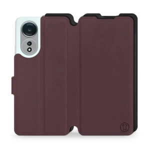 Hülle für OPPO A58 - Farbe Burgund mit Schwarz