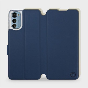 Phone Case Motorola Moto E32 - Design Navy with Platinum