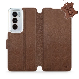 Phone Case OPPO Reno 12 Pro 5G - Design Brown Leather