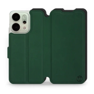 Etui Soft Touch do OPPO Reno 14 Pro 5G - wzór Miejska zieleń z czernią