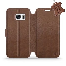 Phone Case Samsung Galaxy S7 - Design Brown Leather