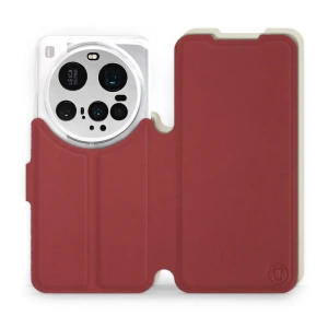 Etui Soft Touch do Xiaomi 15 Ultra - wzór Zachodząca czerwień z platyną