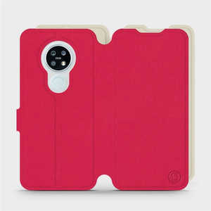 Hülle für Nokia 6.2 - Farbe Rot mit Platin