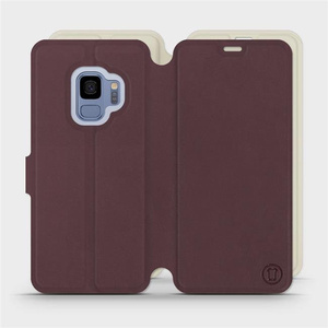 Phone Case Samsung Galaxy S9 - Design Burgundy with Platinum