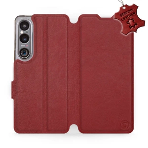 Phone Case Sony Xperia 1 VI - Design Dark Red Leather