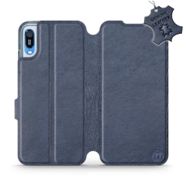 Phone Case Huawei Y6 2019 - Design Blue Leather