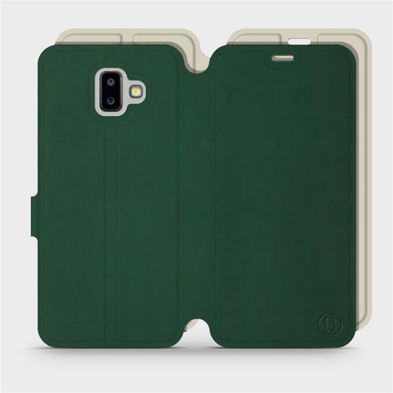 Hülle für Samsung Galaxy J6 Plus 2018 - Farbe Grün mit Platin