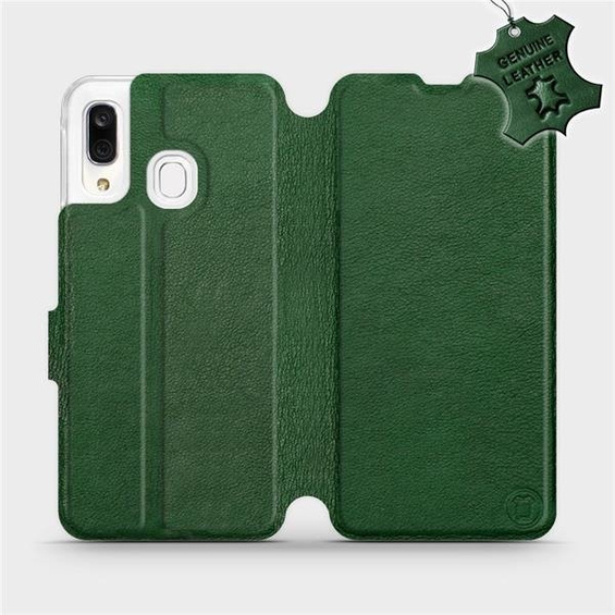 Phone Case Samsung Galaxy A40 - Design Green Leather