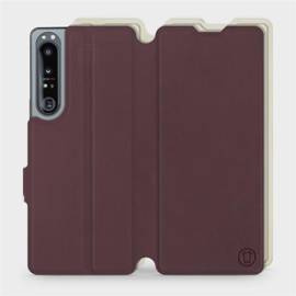 Phone Case Sony Xperia 1 IV - Design Burgundy with Platinum