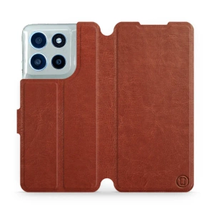 Phone Case Motorola Moto G56 5G - Design Brown&Orange