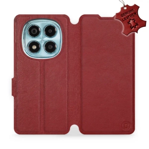 Phone Case Xiaomi Redmi Note 14 Pro 4G - Design Dark Red Leather