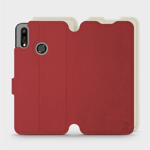 Phone Case Huawei P Smart 2019 - Design Dark Red with Platinum