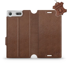 Phone Case Sony Xperia XZ1 Compact - Design Brown Leather