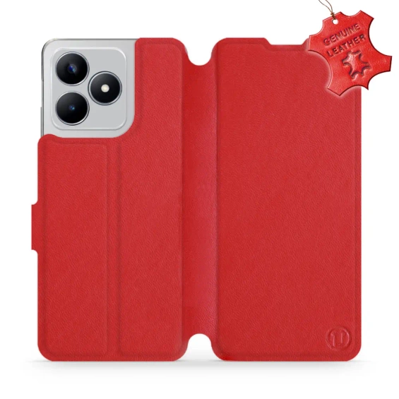 Phone Case Realme C53 - Design Red Leather