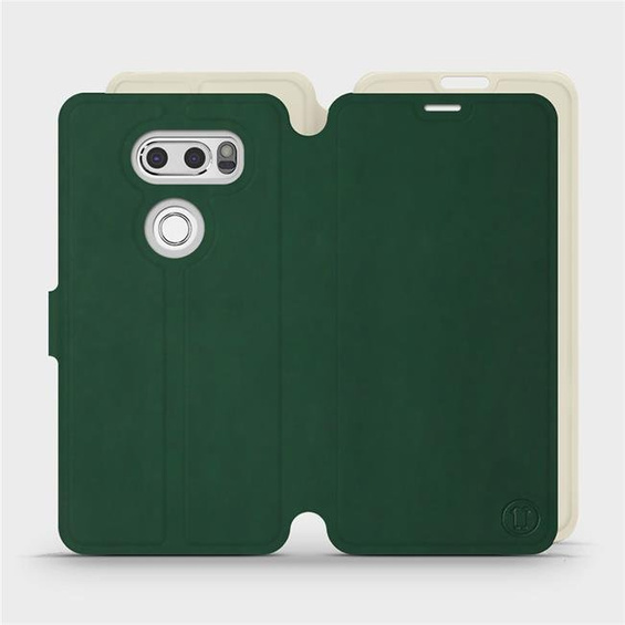 Etui Soft Touch do LG V30 - wzór Miejska zieleń z platyną