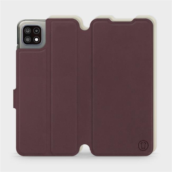 Phone Case Samsung Galaxy A22 5G - Design Burgundy with Platinum