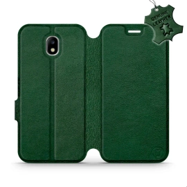 Etui ze skóry naturalnej do Samsung Galaxy J5 2017 - wzór Green Leather