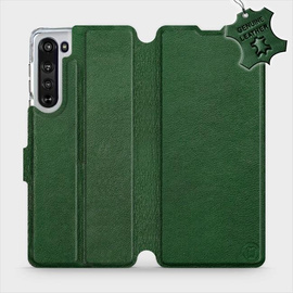 Phone Case Motorola Edge - Design Green Leather