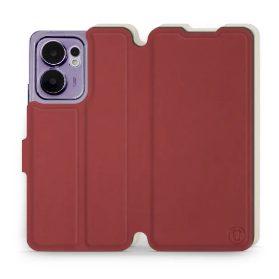 Phone Case OPPO Reno 13 F 5G - Design Dark Red with Platinum