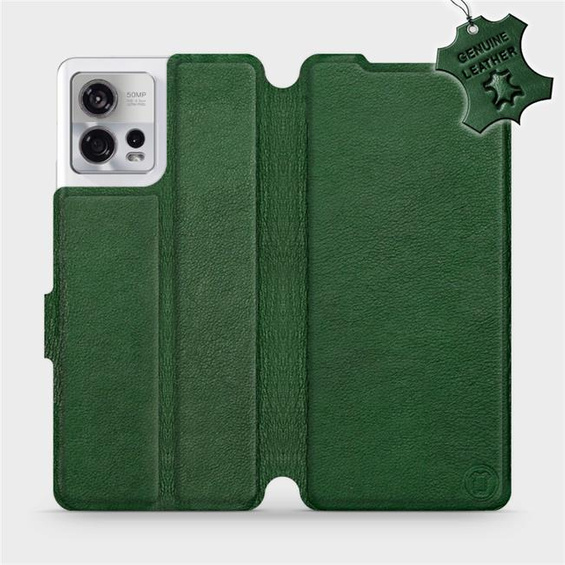 Phone Case Motorola Edge 30 Fusion - Design Green Leather