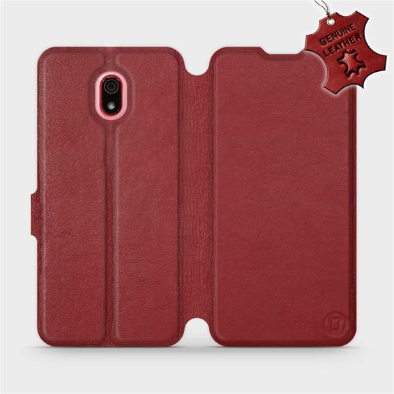 Hülle für Xiaomi Redmi 8A - Farbe Dark Red Leather