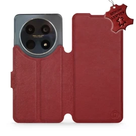 Phone Case Huawei Nova 12i - Design Dark Red Leather