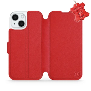 Phone Case Apple iPhone 15 - Design Red Leather