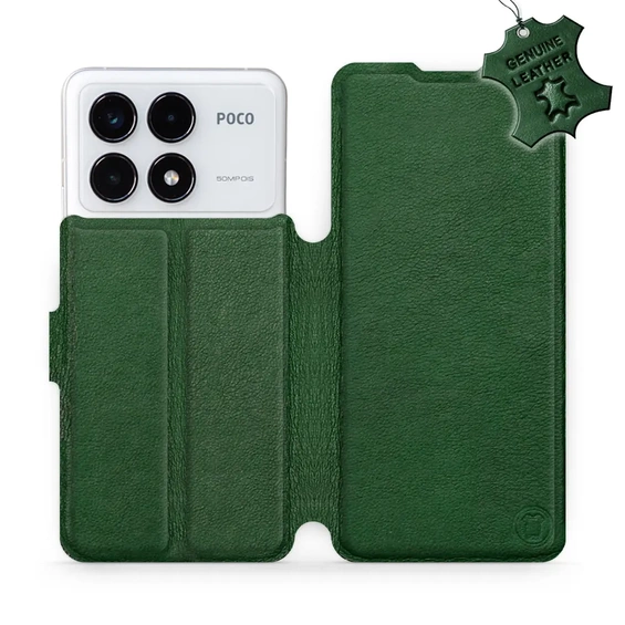 Phone Case Xiaomi POCO F6 Pro - Design Green Leather
