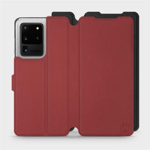 Phone Case Samsung Galaxy S20 Ultra - Design Dark Red with Black
